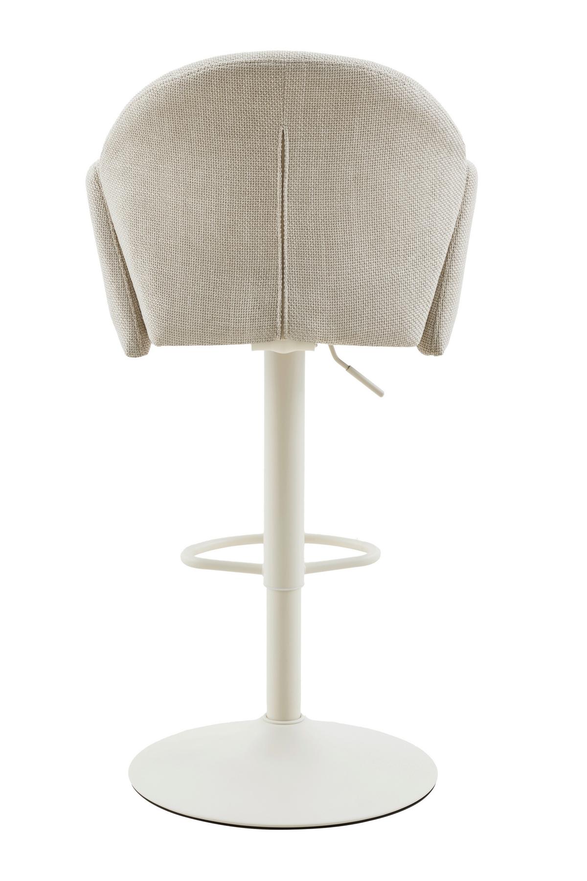 Barhocker-Set Holly H 2er-Set - Beige/Creme, MODERN, Textil/Metall (51,5/96-117/53cm) - MID.YOU