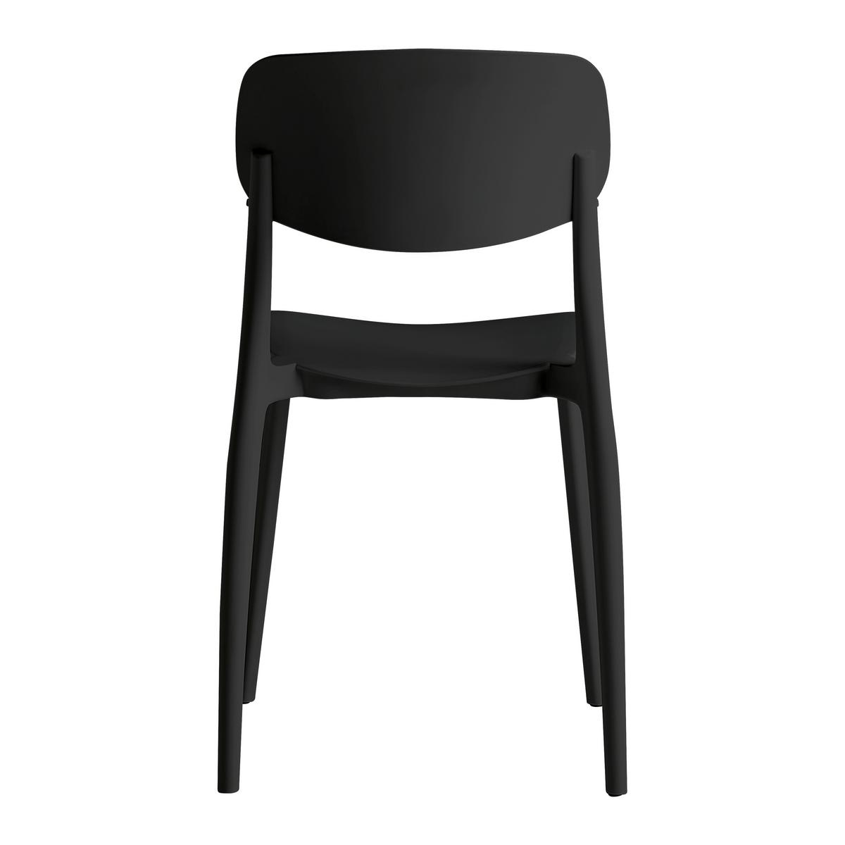 Stohovatelní židle JIŘÍ *CENOVÝ TRHÁK* černá - černá, Moderní, plast (44/78/49cm) - Based