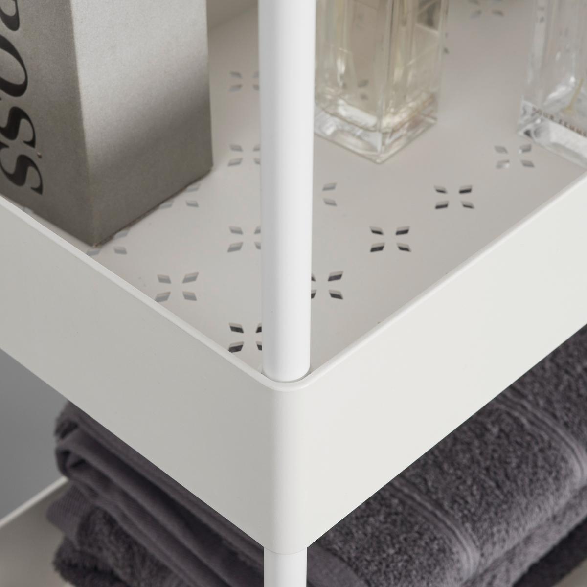 Regál na kolečkách SANDRO bílý - bílá, Moderní, kov/plast (40/116/22cm) - P & B