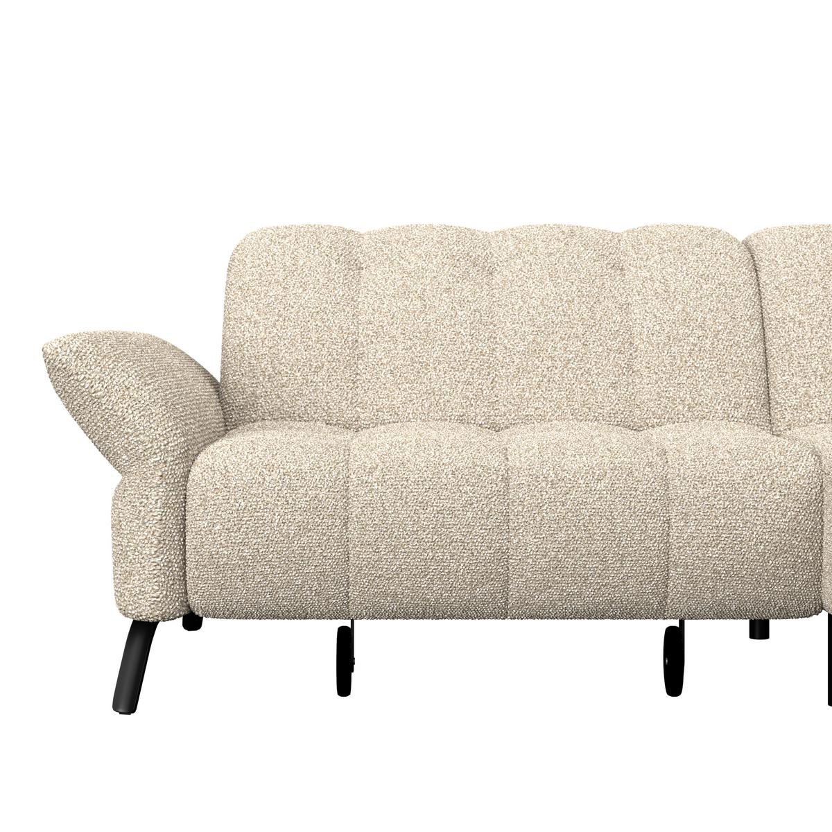 Ecksofa Coast Beige, 244x173cm - Beige/Schwarz, KONVENTIONELL, Holzwerkstoff/Textil (244/173cm)