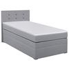 Boxspringbett Siam 2 90x200 Silber - Silberfarben/Schwarz, MODERN, Holzwerkstoff/Textil (90/200cm)