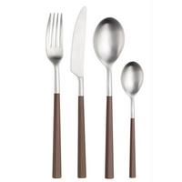 sada príborov HIVE - sivohnedá/farba ušľachtilej ocele, Basics, kov/plast (25,5/7/5,3cm) - Pintinox