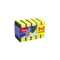 Mosogatószivacs Szett Vileda Tip Top 5db - sárga, Basics, műanyag (15/9.5/7cm)