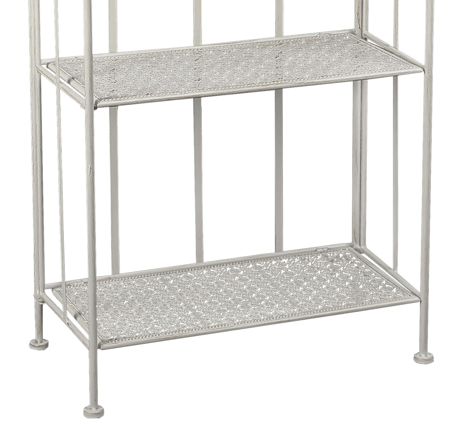 Regal aus Eisen Nadim B 62cm, Weiß - Weiß, MODERN, Metall (62/155/31cm)
