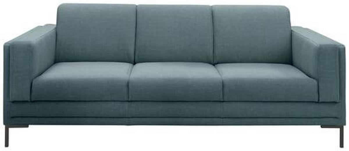 3-sitzer-sofa Looks Vii - Silberfarben/Petrol, Design, Textil (210/82/90cm) - LOOKS by W.Joop