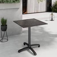 ZÁHRADNÝ STÔL HEINER - čierna/sivá, Basics, kov/plast (70/75/70cm)
