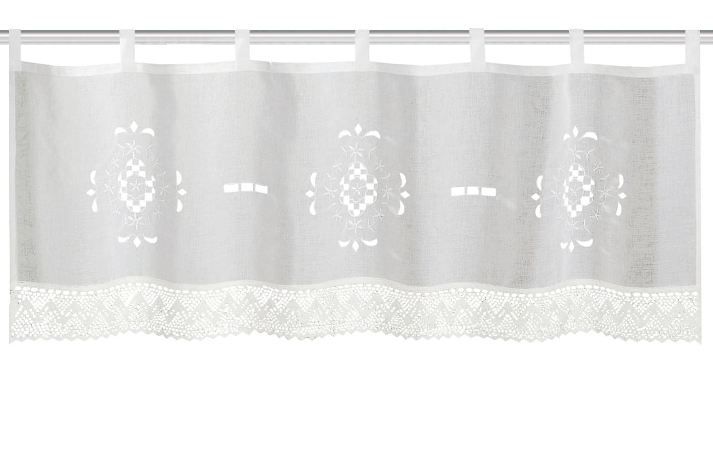 Kurzgardine Alegra Cafehaus - Weiß, KONVENTIONELL, Textil (120/45cm) - Schmidt W. Gmbh