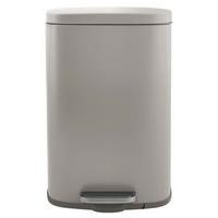 Treteimer Akira 30l Taupe Metall 34,3x23,5x62,9 - Taupe/Schwarz, Basics, Kunststoff/Metall (34,3/23,5/62,9cm) - Spirella