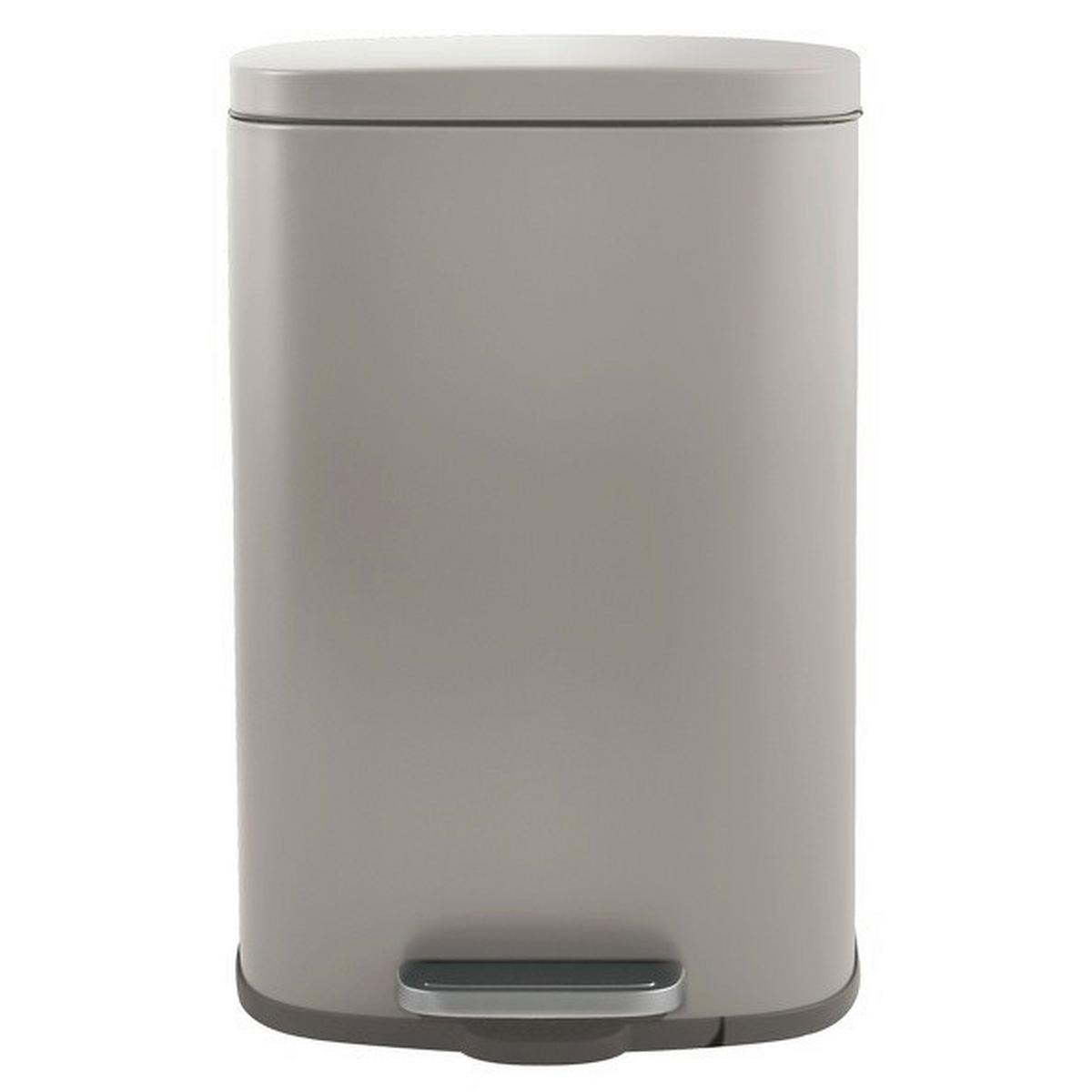 Treteimer Akira 30l Taupe Metall 34,3x23,5x62,9 - Taupe/Schwarz, Basics, Kunststoff/Metall (34,3/23,5/62,9cm) - Spirella