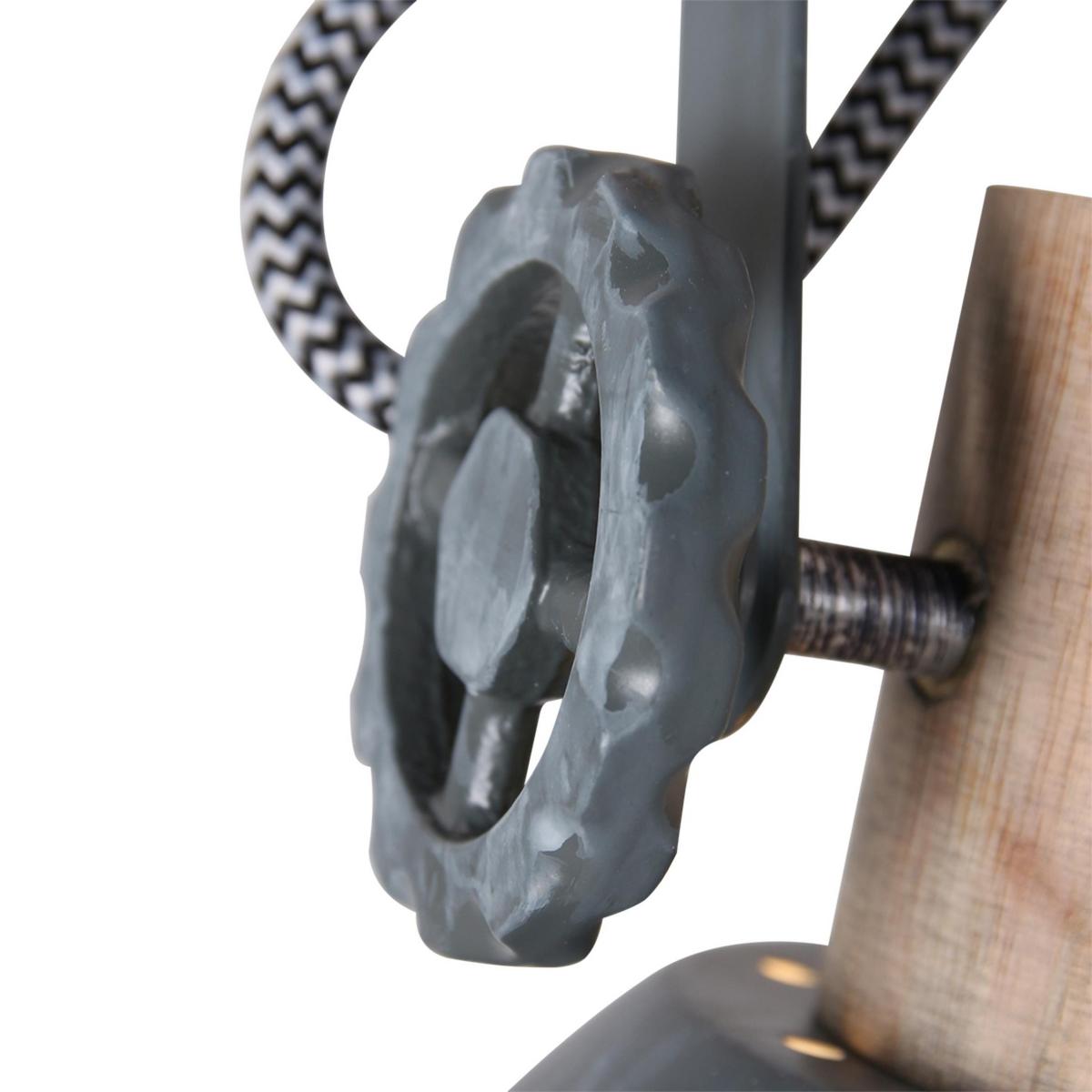 Deckenspots Gearwood - Grau, Trend, Holz/Metall (15/23/90cm)