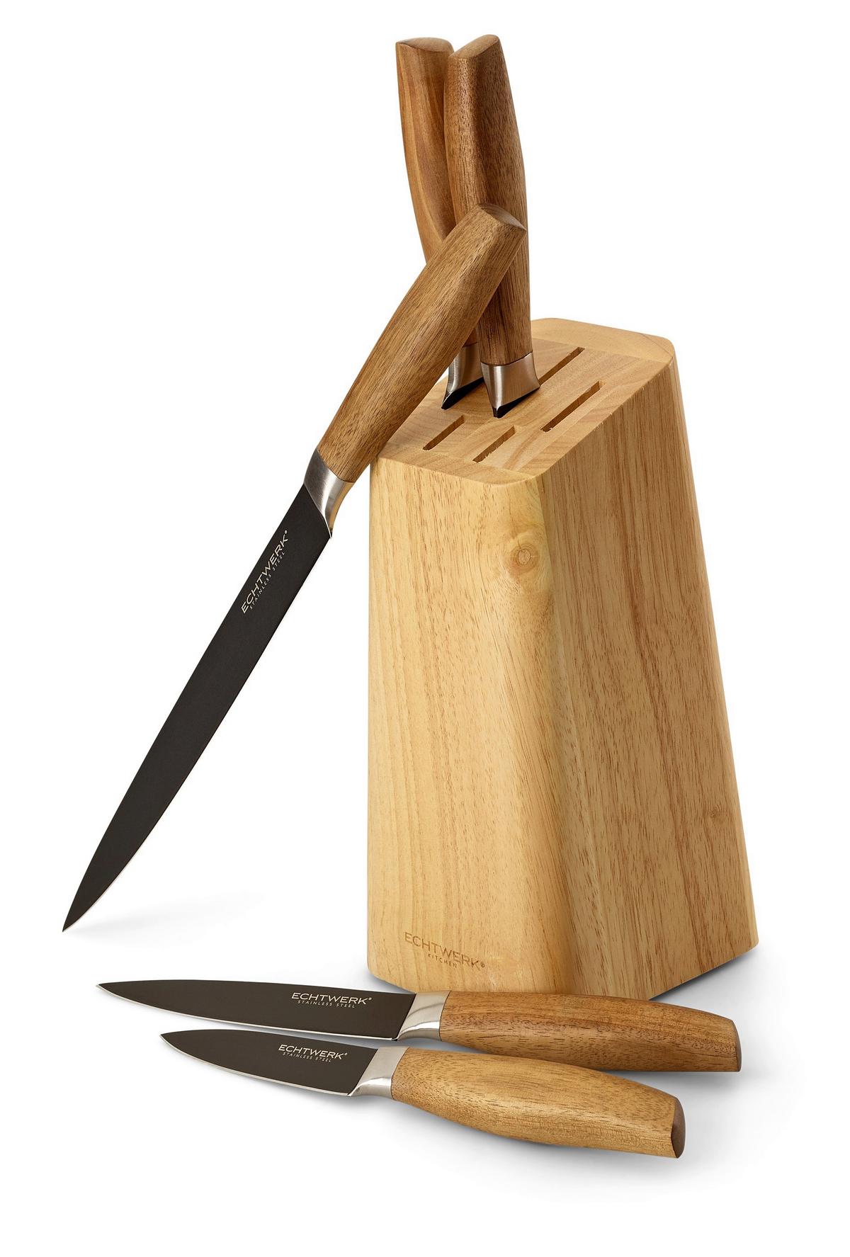 Messerblock Carmo - Akaziefarben, Basics, Holz (22,7cm) - Echtwerk