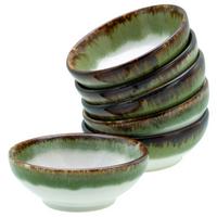 Dipschalenset 6 -teilig. Cascade Steinzeug: Weiß/grün - Weiß/Grün, Design, Keramik - Creatable