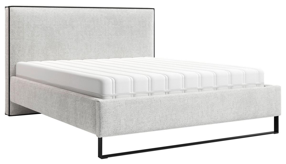 Polsterbett Winter Naturfarben Lf: 180x200 Cm - Schwarz/Naturfarben, MODERN, Holz/Holzwerkstoff (180/200cm) - MID.YOU