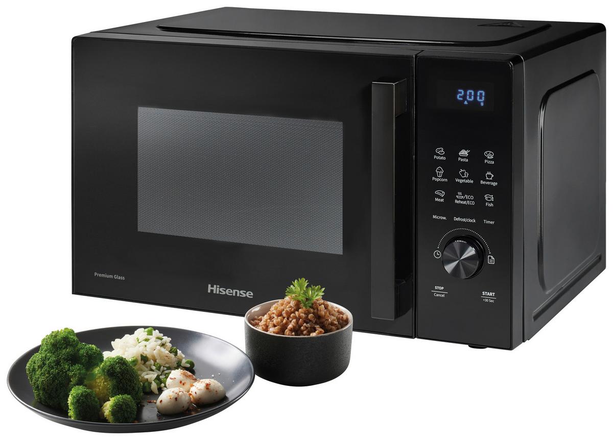 Mikrowelle H23mobsd1h - Schwarz, MODERN, Glas/Kunststoff (48/29,5/33,7cm) - Hisense