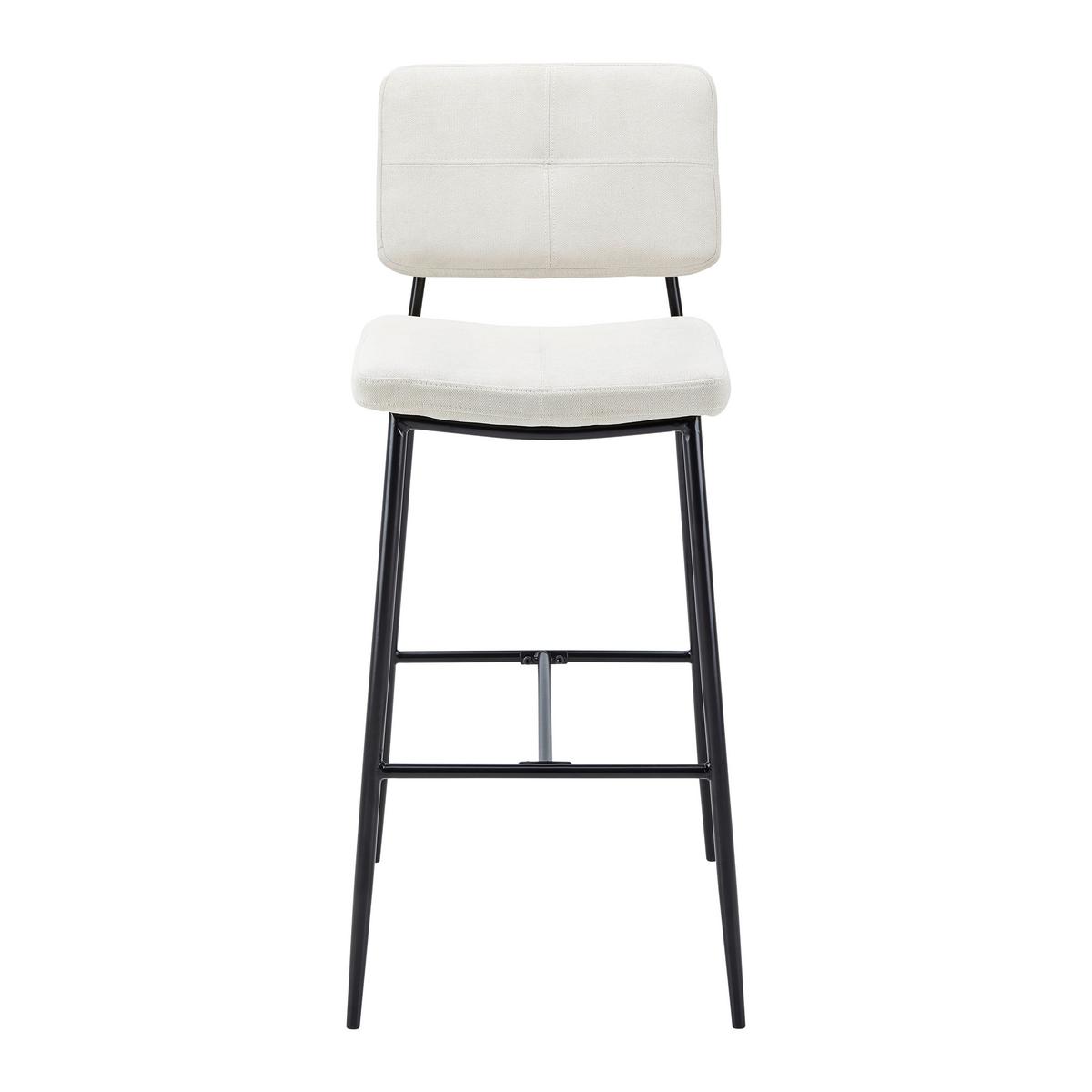 Barová židle NETA béžová - černá/béžová, Moderní, kov/dřevo (43/103/52cm) - Bessagi Home