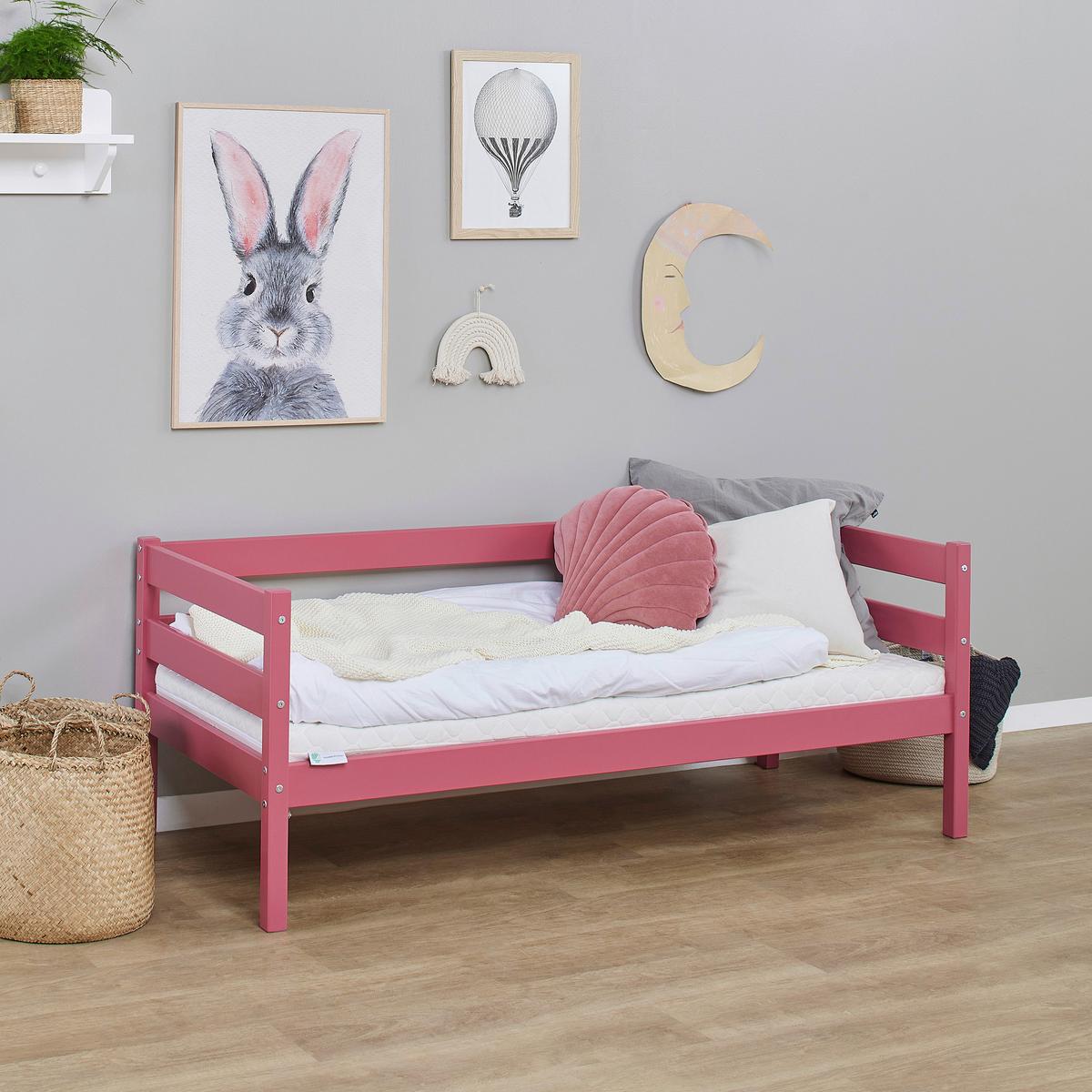 Kinder-/jugendbett Comfort Pink, Lf: 70x160 Cm - Pink, MODERN, Holz (70/160cm) - MID.YOU