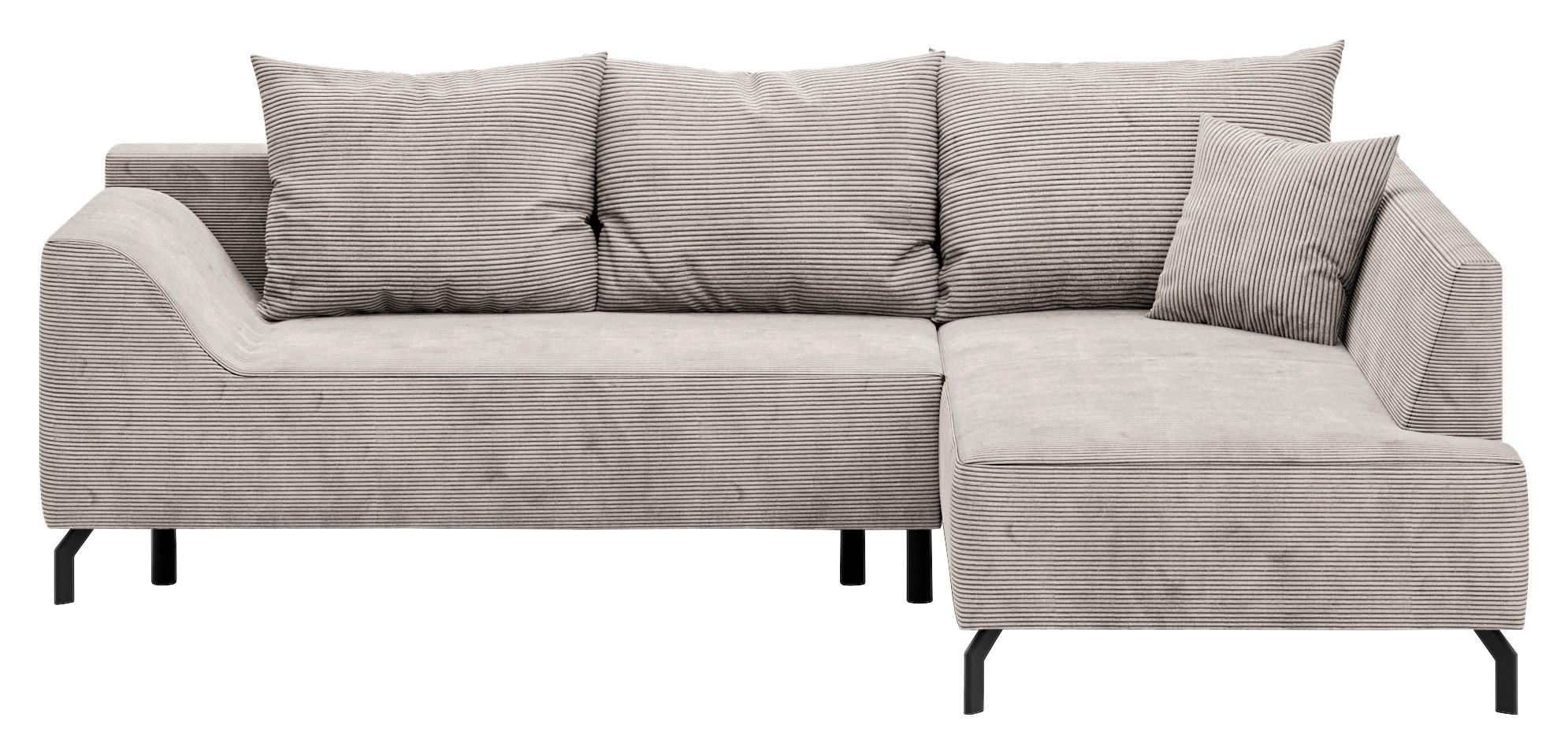 Eckschlafsofa Asolo Creme S: 273x167 cm - Creme/Schwarz, Design, Textil (273/167cm) - MID.YOU