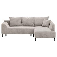 Eckschlafsofa Asolo Creme S: 273x167 cm - Creme/Schwarz, Design, Textil (273/167cm) - MID.YOU