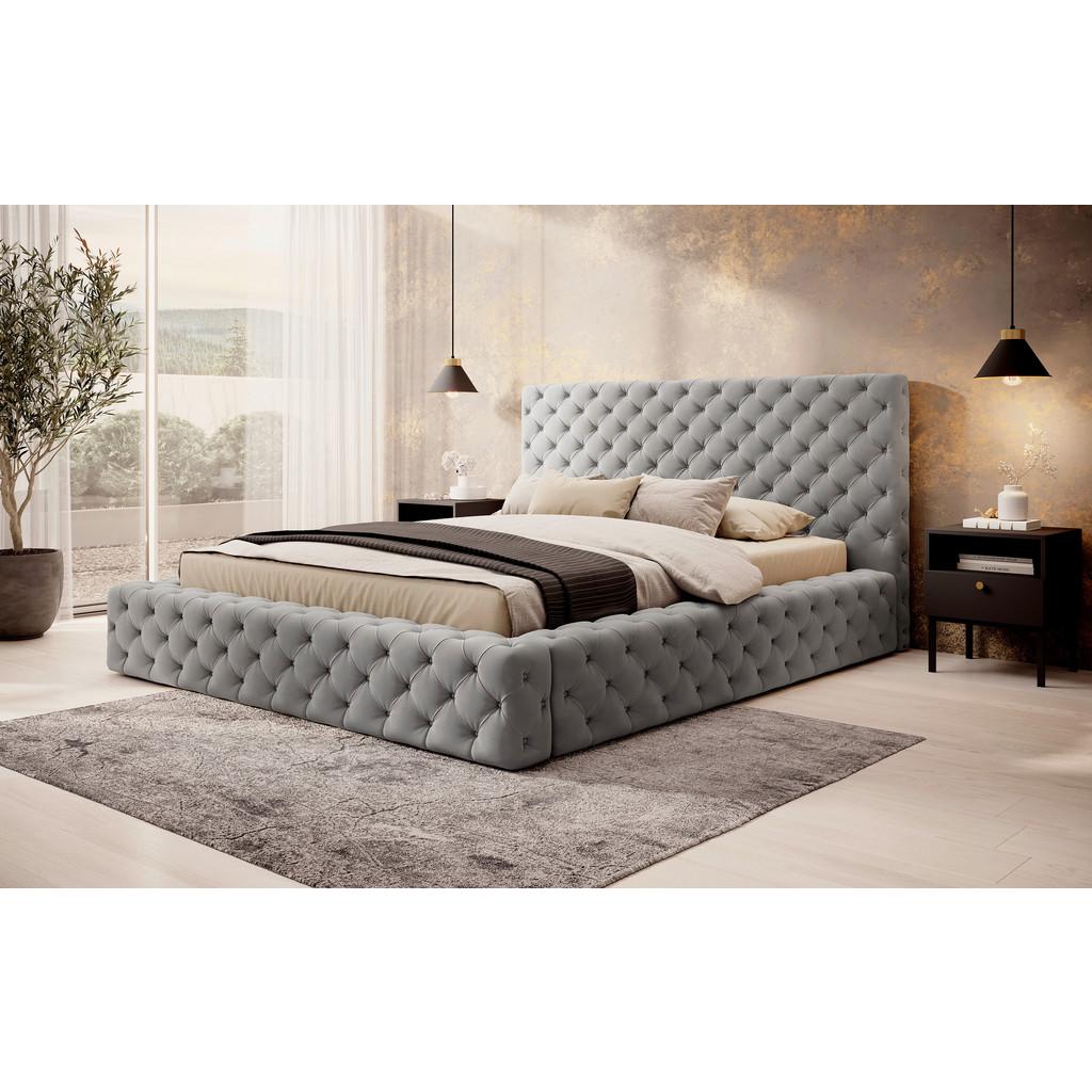 POLSTERBETT Princce Hellgrau LF: 160x200cm