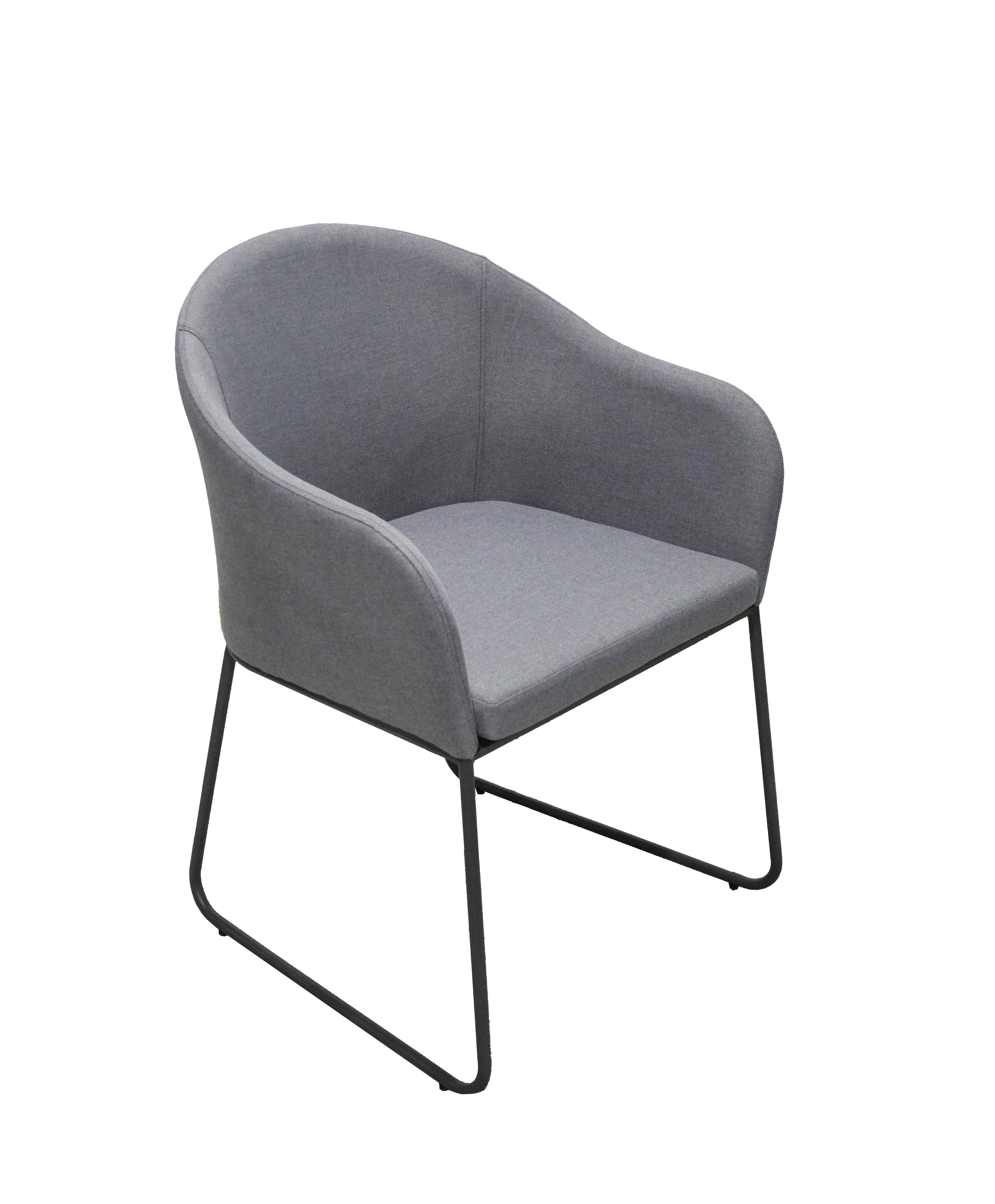 Gartenstuhl-Set Limena - Dunkelgrau/Anthrazit, Basics, Textil/Metall (63/95/54cm) - Gardenson