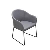 Gartenstuhl-Set Limena - Dunkelgrau/Anthrazit, Basics, Textil/Metall (63/95/54cm) - Gardenson