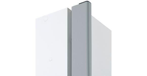 Schwebetürenschrank 361cm Bensheim, Weiß/basalt - Dunkelgrau/Weiß, MODERN, Glas/Holzwerkstoff (361/230/62cm) - James Wood