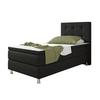 Boxspringbett Mit Topper 90x200 Cm Köln-F - Silberfarben/Schwarz, KONVENTIONELL, Textil (90/115/210cm) - MID.YOU