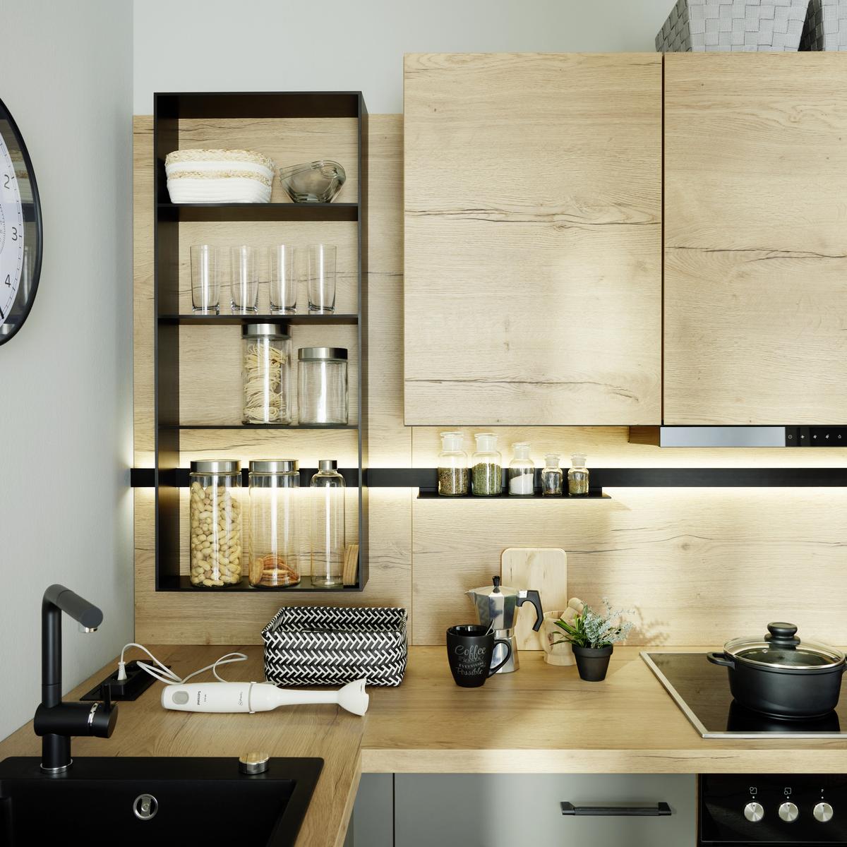 Einbauküche Riga/eastbourne Frei Planbar Klassisch - Creme, MODERN, Holzwerkstoff - Vertico