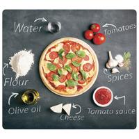 Herdabdeckplatte Pizza - Multicolor/Schwarz, Basics, Glas (56/50/1,4cm) - Kesper