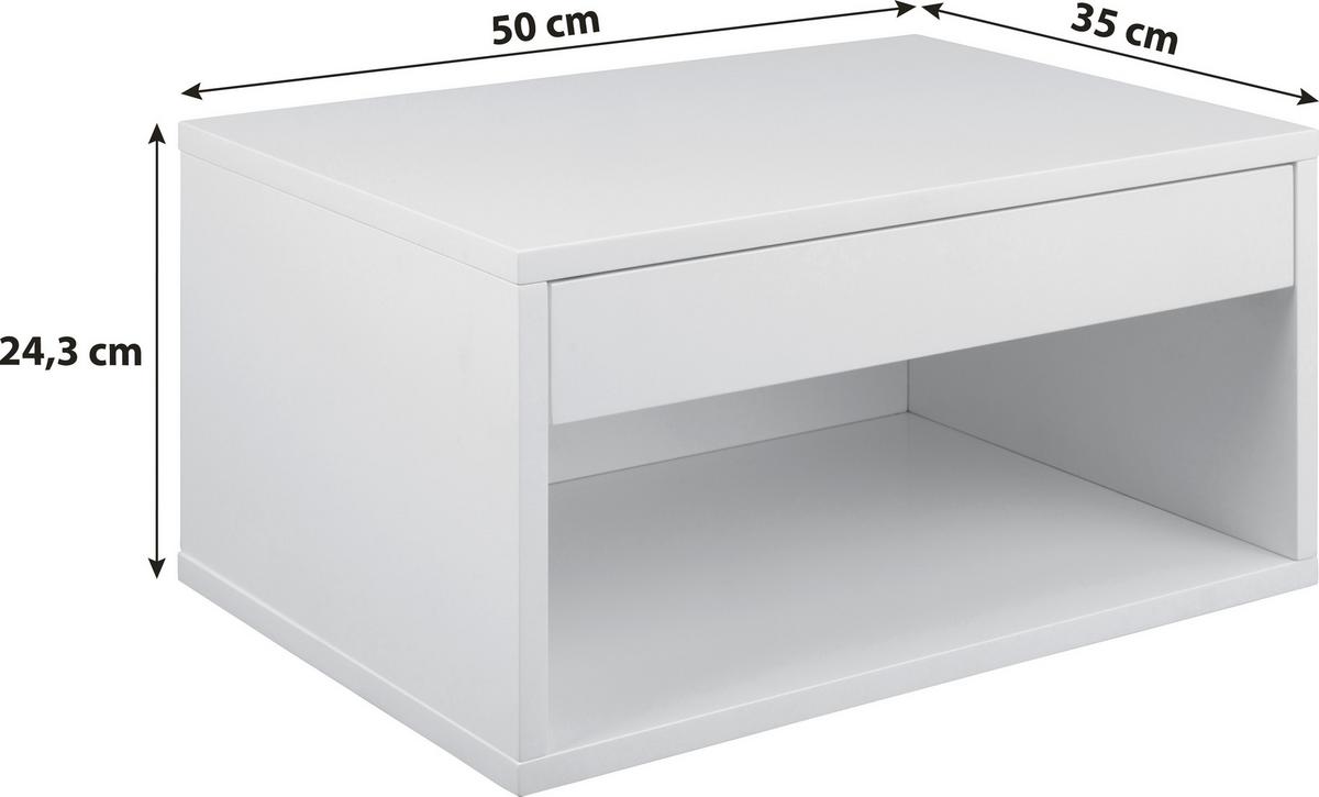 Nočný stolík CHOLET čierna - čierna, Modern, kompozitné drevo (50/24,3cm) - MID.YOU
