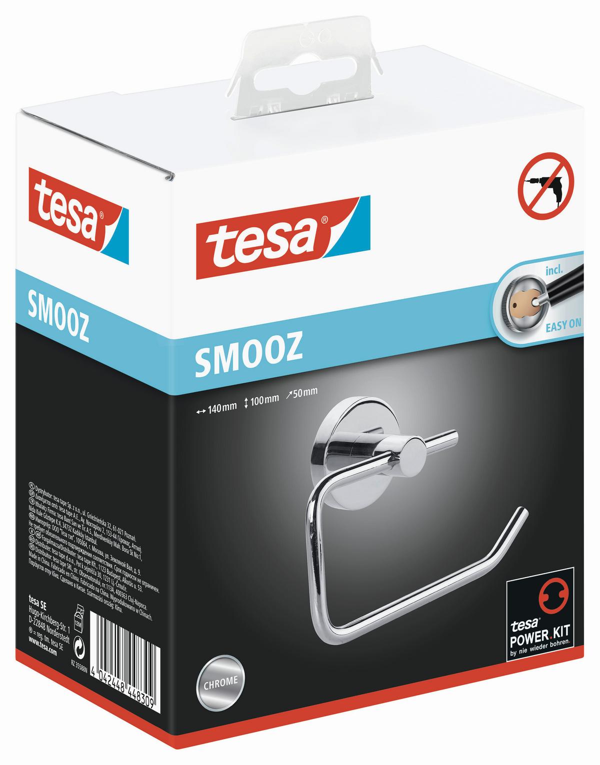 Toilettenpapierhalter Smooz Chromfarben B: 14 Cm - Chromfarben, Trend, Metall (14/10/5cm) - Tesa