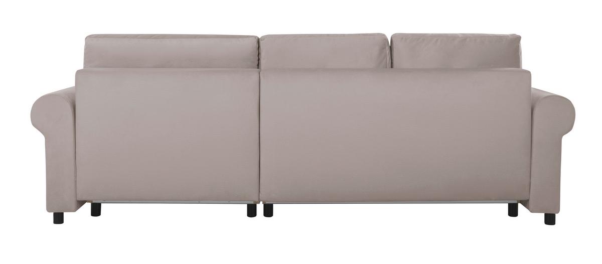 Ecksofa Arles, Taupe 1 S: 266x161 Cm - Taupe/Buchefarben, Design, Textil (266/161cm) - MID.YOU