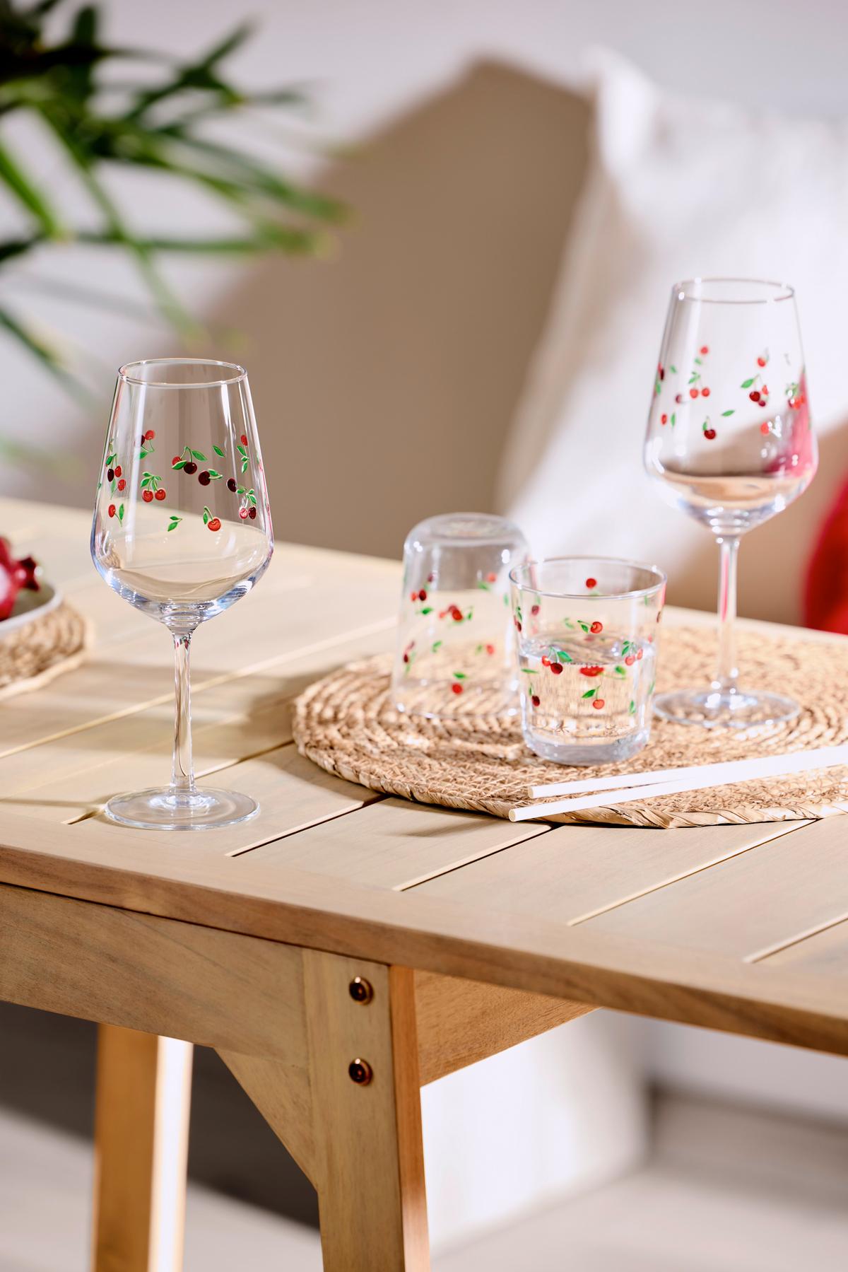 TRINKGLAS CHERRY - Klar/Rot, Design, Glas (8/9,5cm) - Luca Bessoni