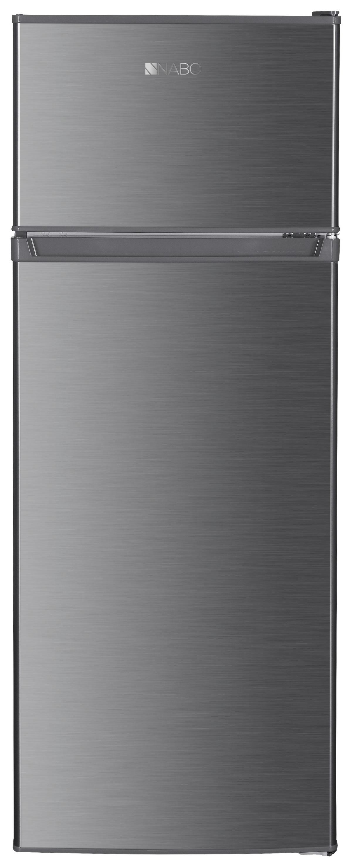 Kühl-Gefrier-Kombination Nabo Kgs 2065 Edelstahlfarben - Edelstahlfarben, Basics, Glas/Kunststoff (54,5/143/55,5cm) - Nabo