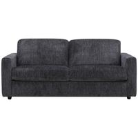Schlafsofa Kopenhagen dunkelgrau, B: 194cm - Dunkelgrau/Schwarz, MODERN, Holz/Textil (194/95/83cm)
