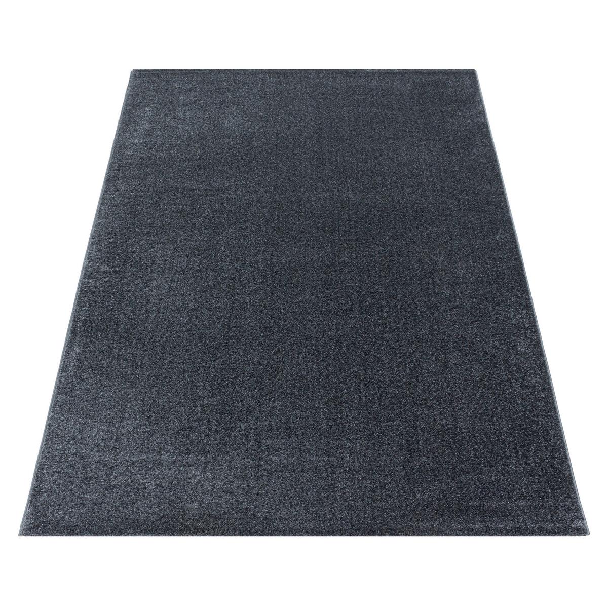 Hochflor Teppich Grau Rio 80x150 cm - Grau, Basics, Textil (80/150cm)