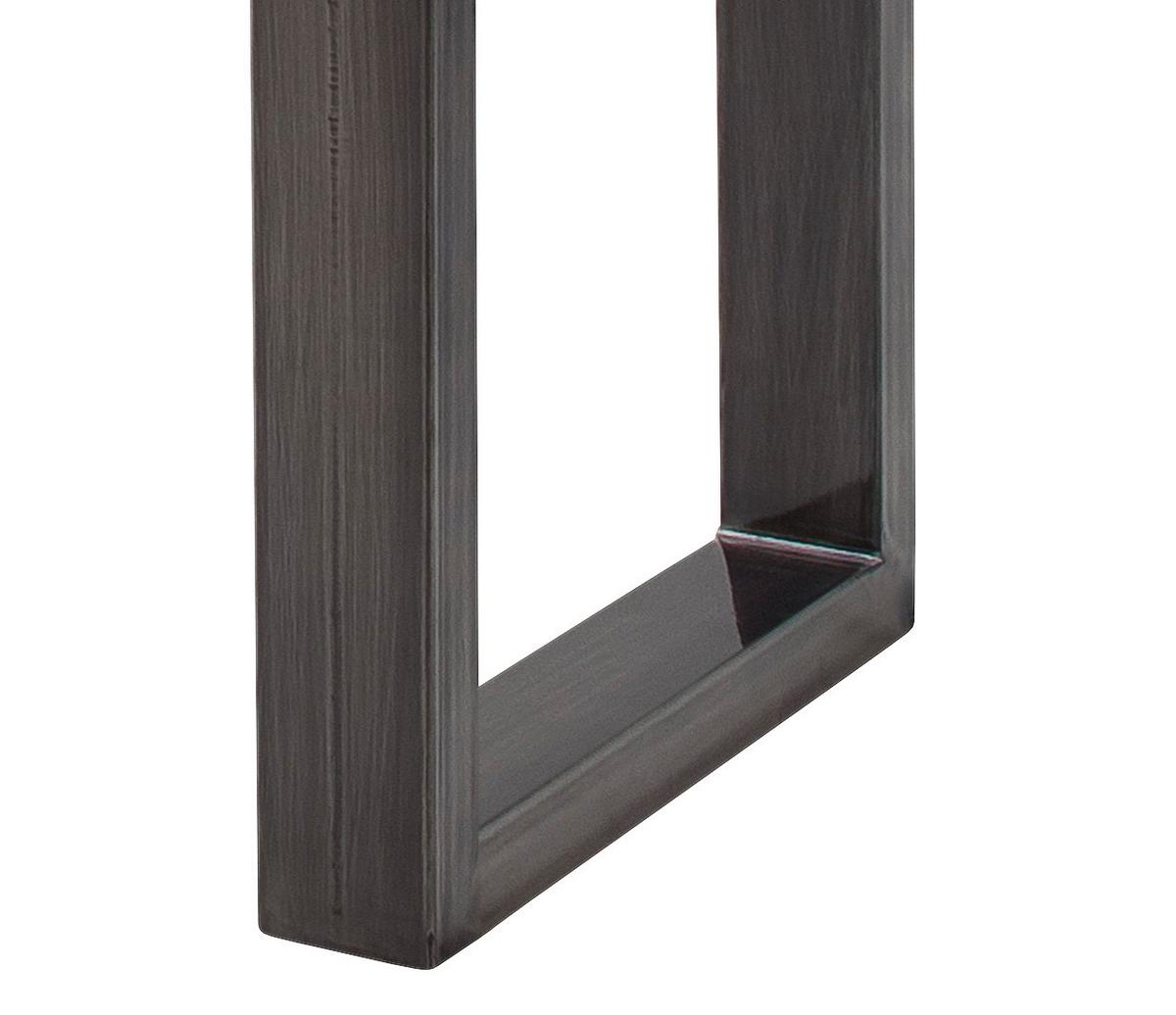 Couchtisch Holz Massiv Cartagena Walnuss/Nickelfarben - Walnussfarben/Nickelfarben, MODERN, Holz/Metall (110/45/70cm)