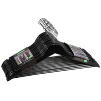 Kleiderbügel Set Schwarz B: 44,5 cm - Schwarz, Basics, Holz (44.5/10/1,2cm) - Kesper