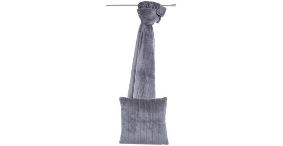 Zierkissen Emma 45x45 cm Silberfarben mit Zipp - Silberfarben, KONVENTIONELL, Textil (45/45cm) - Ondega