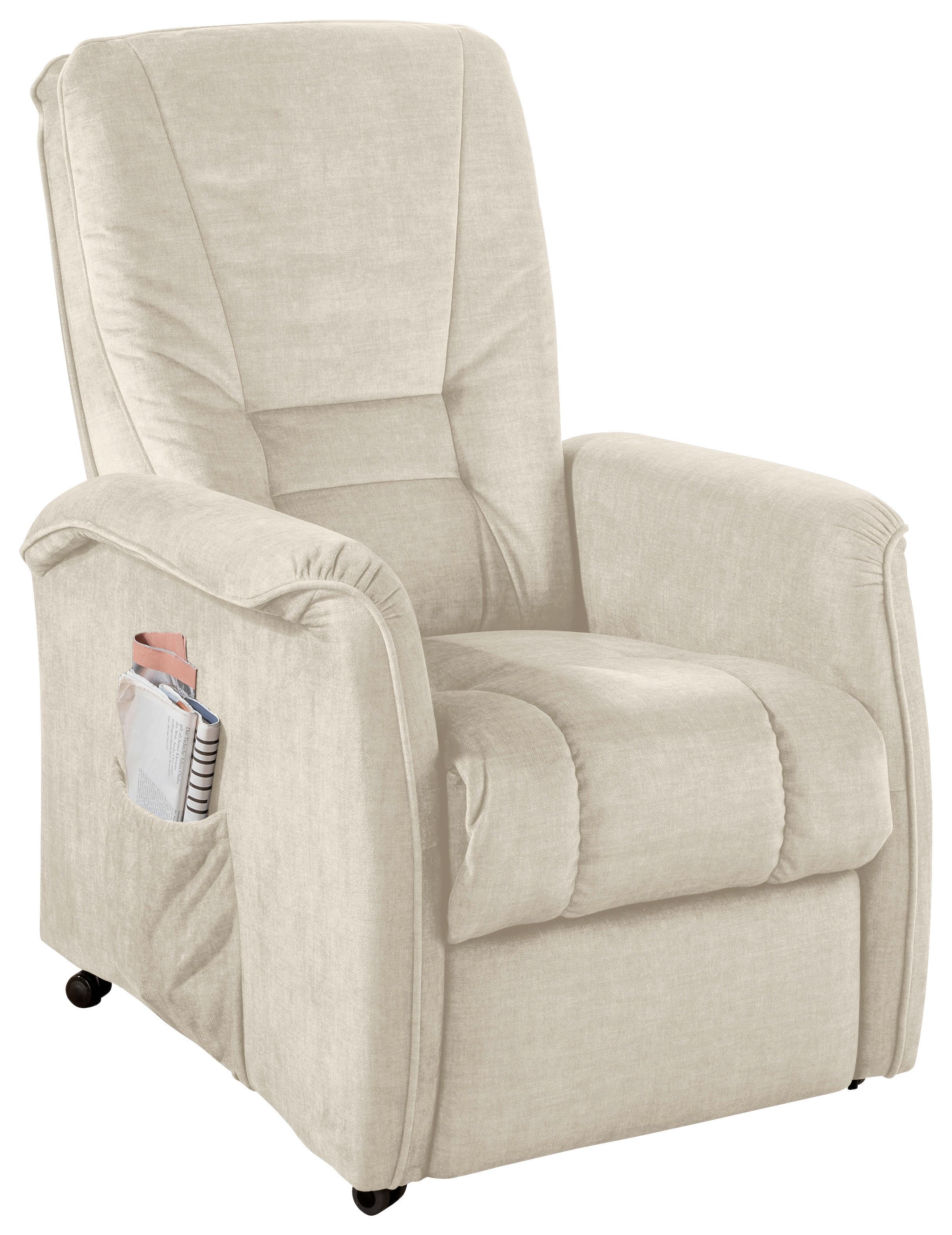 Fernsehsessel Harry Beige B: 77 cm - Beige/Schwarz, Design, Textil (77/107/88cm) - Livetastic