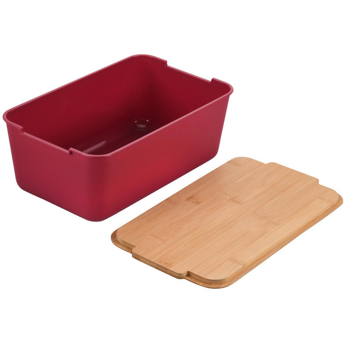 Brotbox Beere, Naturfarben L: 30,5 cm - Beere/Naturfarben, Basics, Naturmaterialien/Kunststoff (30.5/18.5/12cm) - Kesper