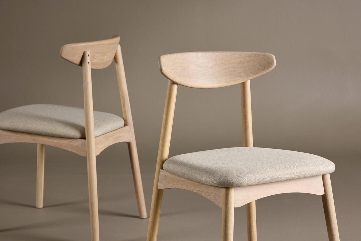 STUHL Ven Beige B: 47 cm - Beige, MODERN, Holz/Textil (47/80/54cm) - Livetastic