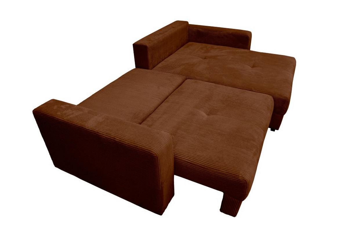 Rohová sedačka XELA, sezení boxspring., karamel.m. - černá/karamel, Moderní, textil (265/170cm)