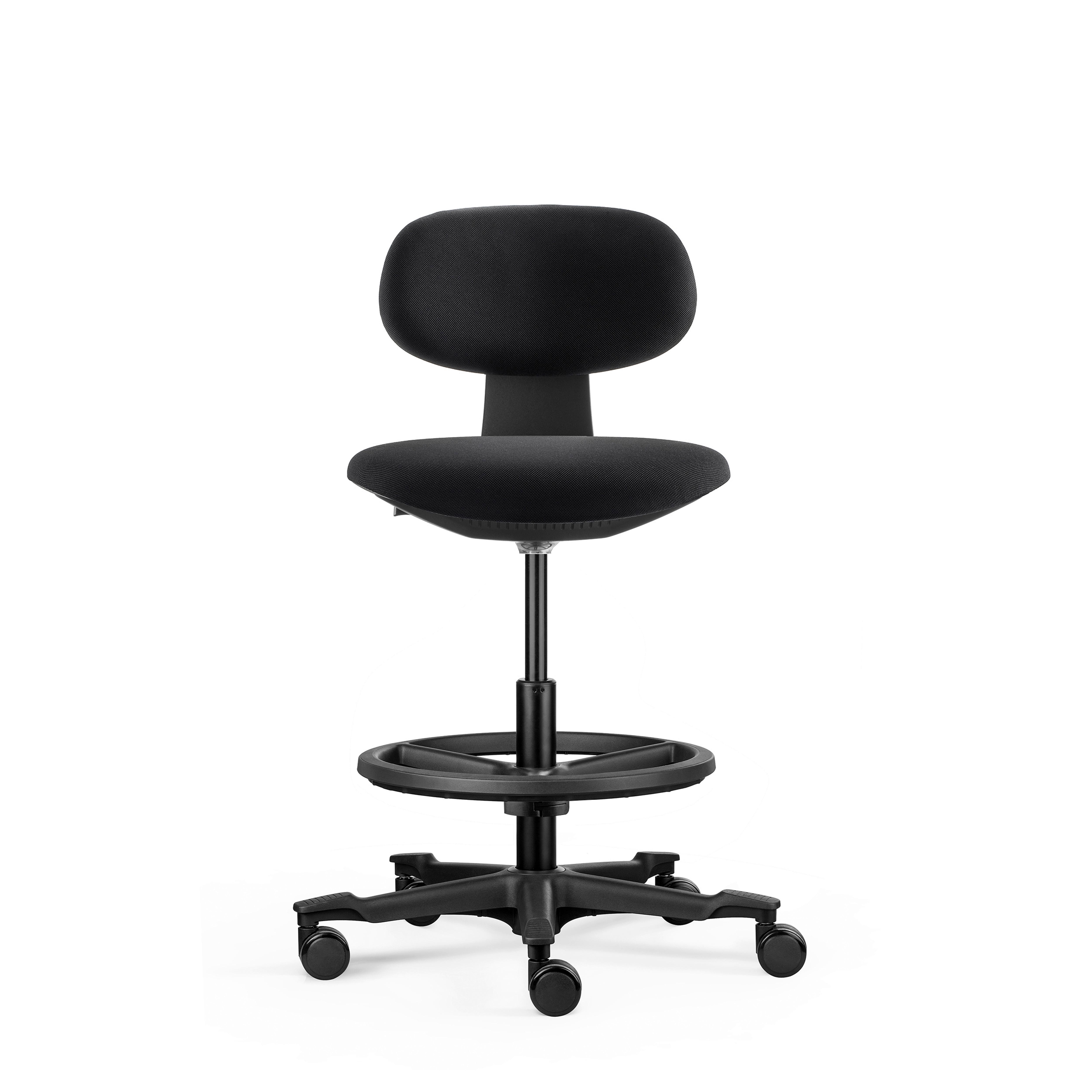 DREHSTUHL Work Schwarz B: 46cm - Schwarz, MODERN, Kunststoff/Textil (46/103/51cm) - MID.YOU