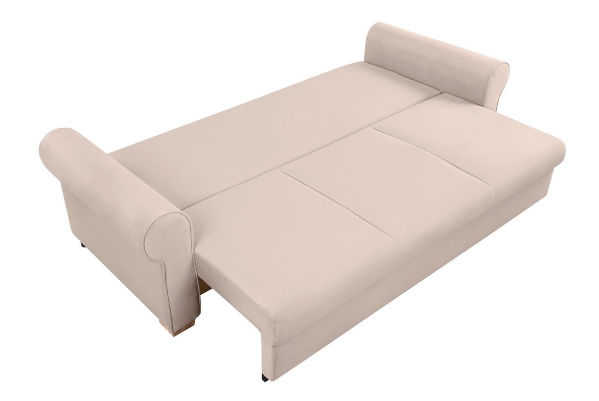 Schlafsofa Arles, Beige 1 B: 240 Cm - Beige/Buchefarben, Design, Textil (240/94/98cm) - MID.YOU