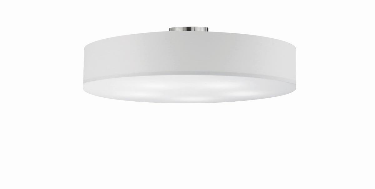 Deckenleuchte 603900501 Hostel - Weiß/Nickelfarben, KONVENTIONELL, Textil/Metall (65/17cm) - Trio Leuchten