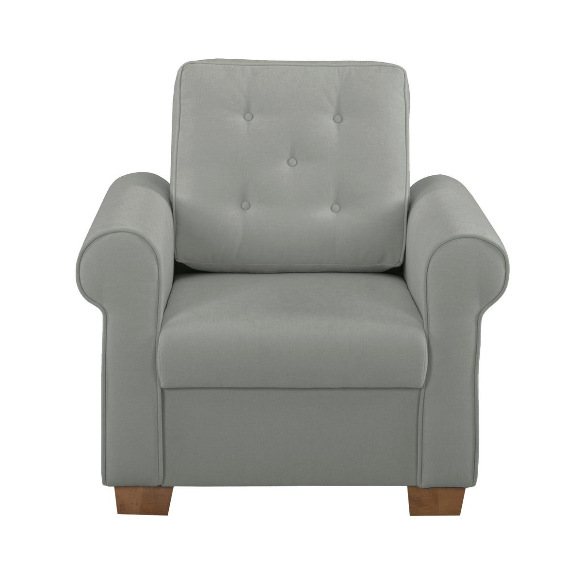 Sessel Arles, Dunkelgrau 89 B: 93 Cm - Dunkelgrau/Buchefarben, Design, Textil (93/89/82cm) - MID.YOU