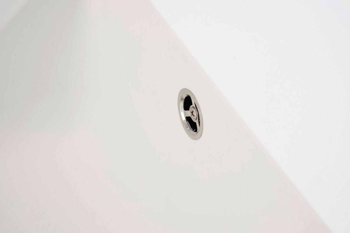 Spüle Respekta Denver Kunststein 86x50 cm - Weiß, Trend, Glas/Kunststoff (86/20/50cm) - Respekta