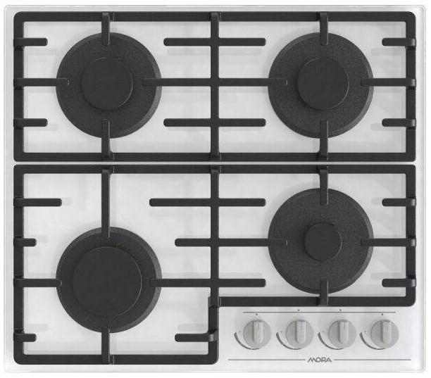 Plynová varná doska Mora VDP645GW7 - biela, Modern, sklo (60/13/52cm) - Mora