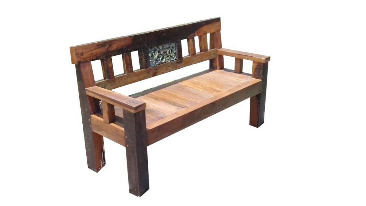 Gartenbank Sumba - Dunkelbraun, Basics, Holz (150/89/55cm) - Gardenson